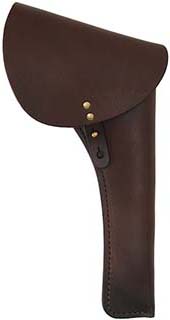 Holster, right hand military, brown leather, plain flap
